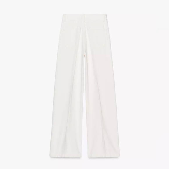 NWT ZARA ZW COLLECTION HIGH WAIST WIDE LEG JEANS - Picture 5 of 8